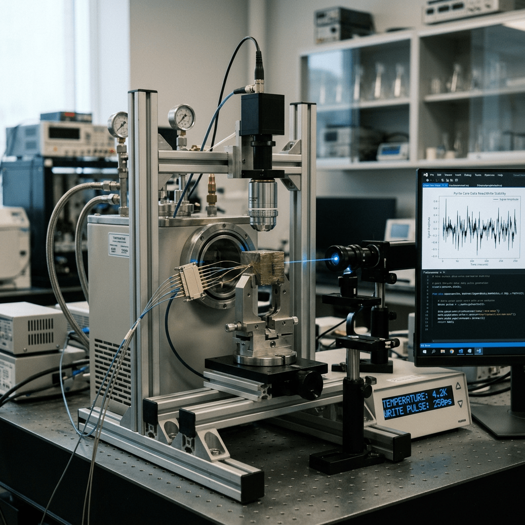 Laboratory testing apparatus with optical beam and waveform monitor