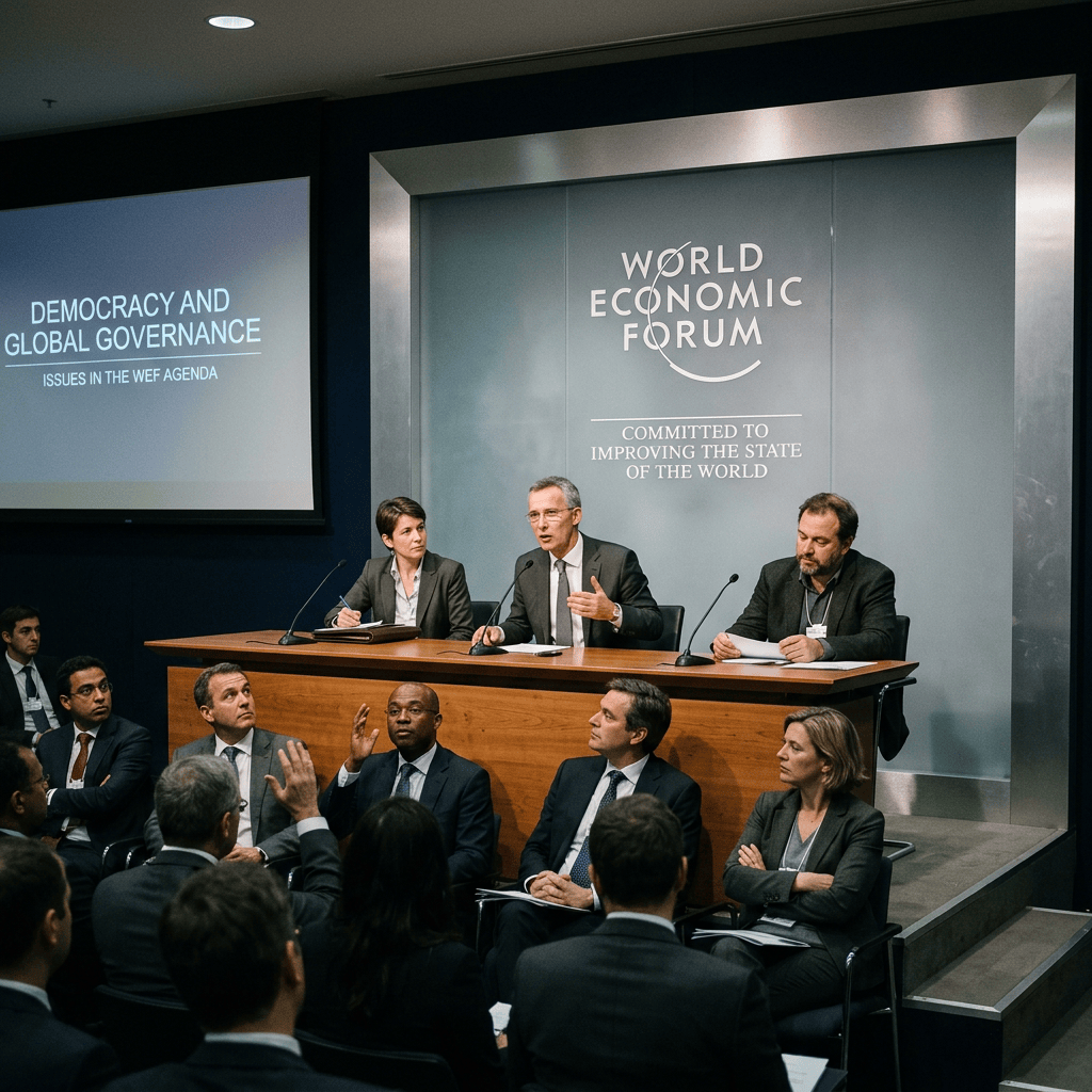 World Economic Forum panel on democracy and global governance