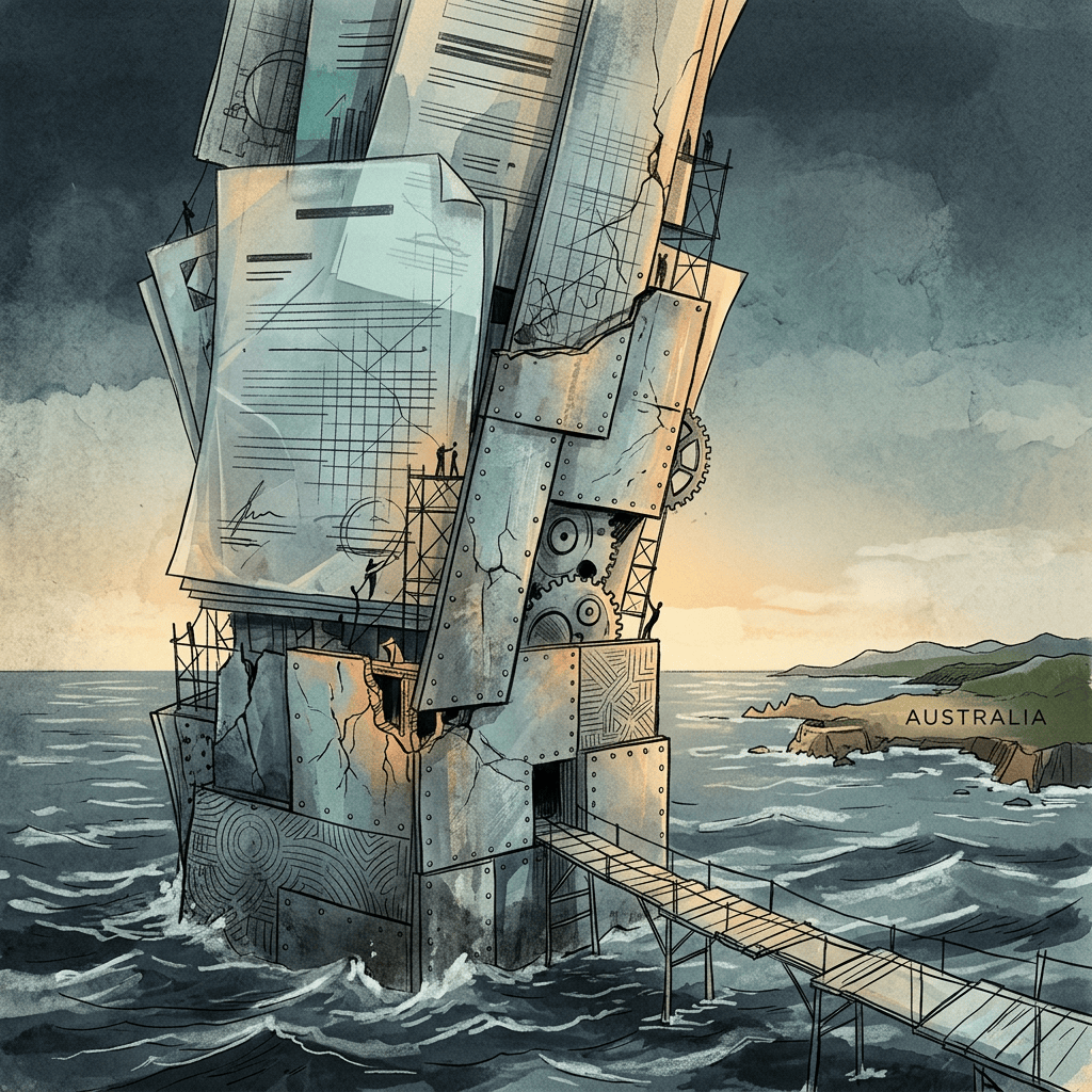 Strained treaty structure above turbulent ocean